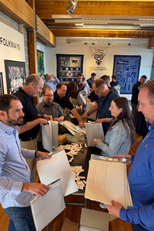Volunteers at a Chemo Care Kit Build Day